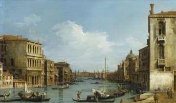 Le Grand Canal du Campo S Vio vers le Bacetto Canaletto Peinture à l'huile